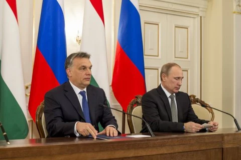 Tổng thống Nga Vladimir Putin (phải) và Thủ tướng Hungary Viktor Orban. (Nguồn: kormany.hu)