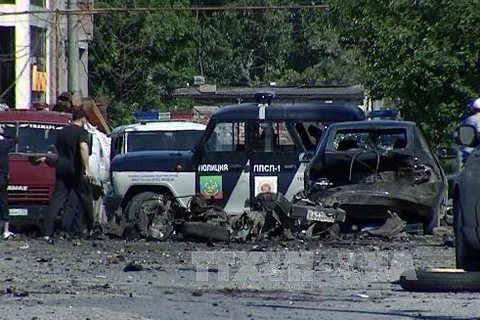 Hiện trường một vụ nổ bom ở Dagestan. Ảnh minh họa. (Nguồn: AFP/TTXVN)