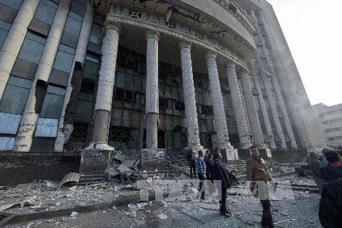 Hiện trường một vụ nổ ở Cairo. (Ảnh: AFP/TTXVN)