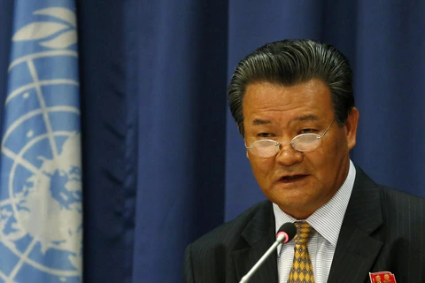Đặc phái viên Triều Tiên tại Liên hợp quốc Sin Son Ho. (Nguồn: Reuters)