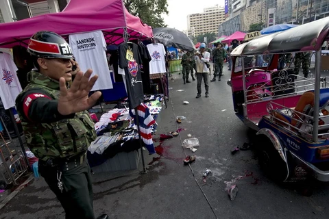 Nổ lớn gần điểm biểu tình ở Bangkok, 16 người bị thương