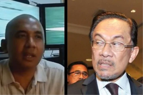 Cơ trưởng Zaharie Ahmad Shah (trái) và chính trị gia Seri Anwar Ibrahim (Nguồn:TheStar)