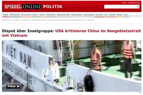 Báo Đức đưa tin về hành động của Trung Quốc ở biển Đông