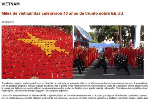Báo Argentina đưa tin về Việt Nam nhân kỷ niệm 40 năm giải phóng