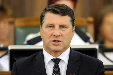 Bộ trưởng Quốc phòng Latvia Raimonds Vejonis. (Nguồn: skaties.lv)