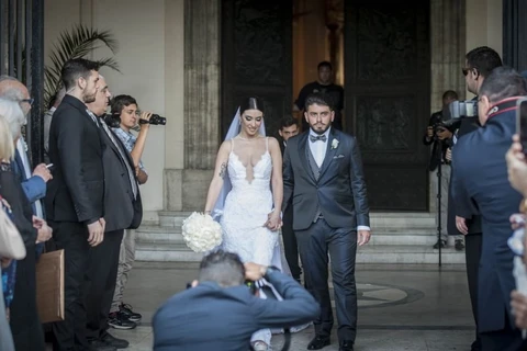 Đám cưới đã thu hút được sự chú ý của dư luận Italy, vì cái họ quá nổi tiếng của bố chú rể. (Nguồn: La Repubblica)