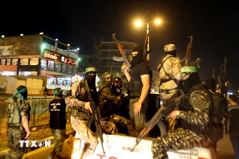 Các thành viên phong trào Hamas tại thành phố Gaza ngày 29/6. (Nguồn: AFP/TTXVN)