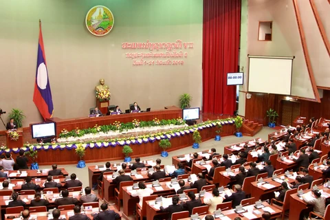Một phiên họp của Quốc hội Lào. (Ảnh: Phạm Kiên/Vietnam+)