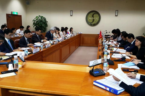 Quang cảnh kỳ họp tại trụ sở Bộ Ngoại giao Hàn Quốc. (Ảnh: Vũ Toàn-Phạm Duy/Vietnam+)