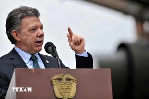 Tổng thống Juan Manuel Santos. (Nguồn: AFP/TTXVN)