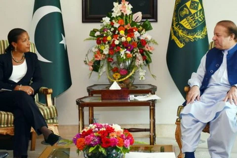Bà Susan Rice và Nawaz Sharif. (Nguồn: voanews.com)