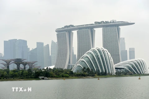 Khói mù bao phủ Singapore. (Nguồn: AFP/TTXVN)