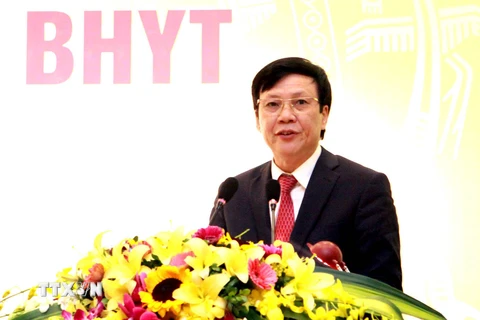 Phó Chủ tịch thường trực Hội Nhà báo Việt Nam Hồ Quang Lợi phát biểu. (Ảnh: Dương Ngọc/TTXVN)