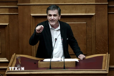Bộ trưởng Tài chính Hy Lạp Euclid Tsakalotos. (Nguồn: AFP/TTXVN)