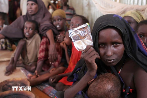 Người tị nạn sống trong điều kiện khó khăn thiếu thốn ở Dolo Ado, Ethiopia. (Nguồn: AFP/TTXVN)