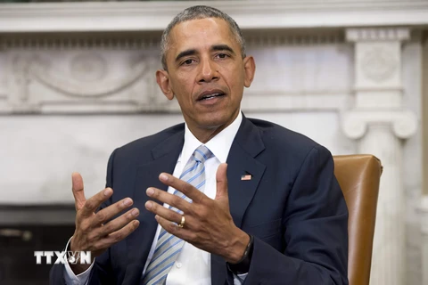 Tổng thống Mỹ Barack Obama phát biểu tại thủ đô Washington. (Nguồn: AFP/TTXVN)