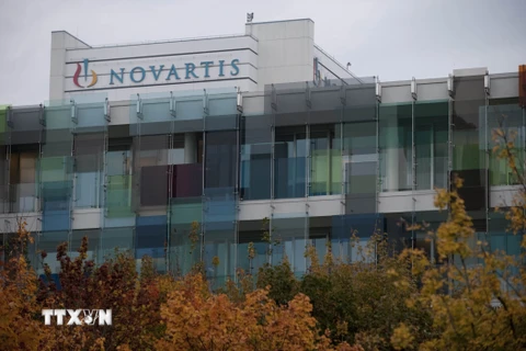 Tòa nhà trụ sở hãng dược phẩm Novartis tại thành phố Basel, Thụy Sĩ. (Nguồn: AFP/TTXVN)