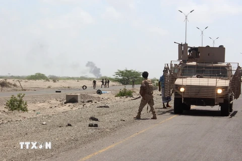 Lực lượng trung thành với Tổng thống Yemen trong chiến dịch quân sự truy quét các tay súng al-Qaeda tại tỉnh Abyan. (Nguồn: AFP/TTXVN)