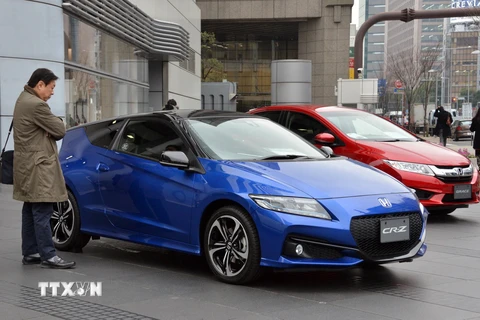 Ôtô của hãng Honda được trưng bày tại thủ đô Tokyo, Nhật Bản. (Nguồn: AFP/TTXVN)