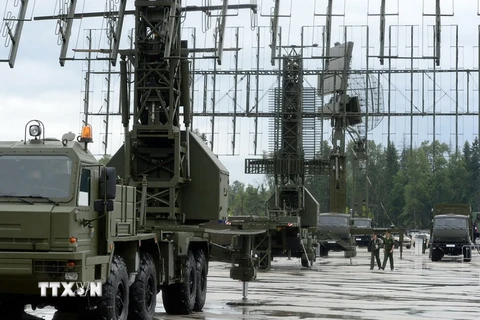 Hệ thống radar của Nga được trưng bày tại một cuộc triển lãm. (Ảnh minh họa. Nguồn: AFP/TTXVN)