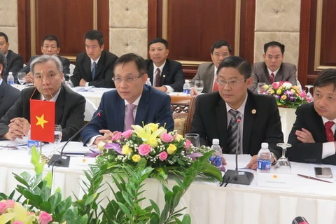 Đoàn đại biểu Việt Nam tại cuộc họp. (Ảnh: Văn Sơn/TTXVN)