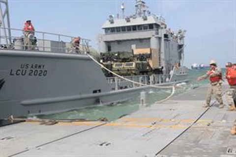 Tàu của Quân đội Mỹ tham gia tập trận Pacific Reach 2017. (Nguồn: pacom.mil)