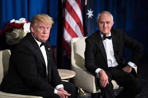 Tổng thống Donald Trump và Thủ tướng Malcolm Turnbull. (Nguồn: AFP)