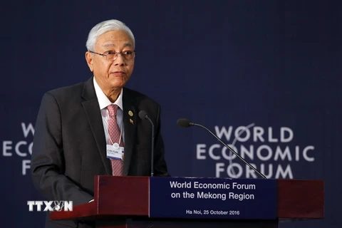 Tổng thống Myanmar Htin Kyaw. (Nguồn: AFP/TTXVN)