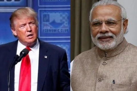 Tổng thống Mỹ Donald Trump và Thủ tướng Ấn Độ Narendra Modi. (Nguồn: sbs.com.au)