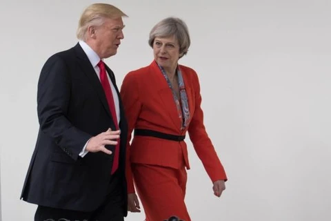 Thủ tướng Theresa May và Tổng thống Donald Trump tại Nhà Trắng. (Nguồn: bbc.com)