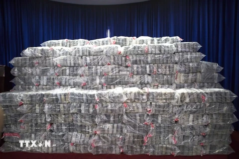 860kg cocaine bị thu giữ. (Nguồn: AFP/TTXVN)