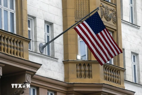Đại sứ quán Mỹ tại Moskva ngày 28/7. (Nguồn: EPA/TTXVN)