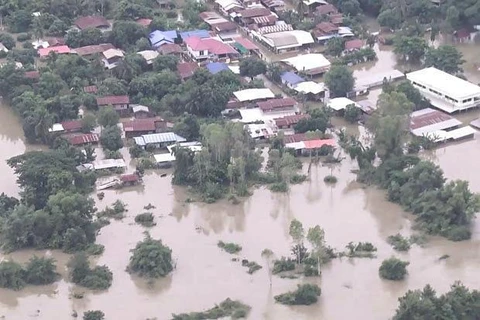 Cảnh ngập lụt ở tỉnh Sakon Nakhon. (Nguồn: bangkokpost.com)