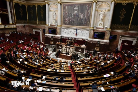 Phiên họp về dự luật cải cách luật lao động tại Quốc hội Pháp ngày 1/8. (Nguồn: AFP/TTXVN)