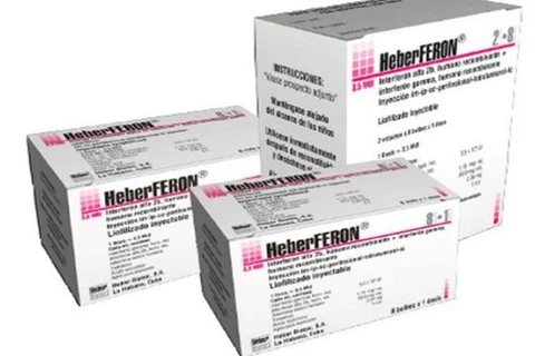 Thuốc chống ung thư da mới có tên Heberferon do Cuba sản xuất. (Nguồn: Escambray)