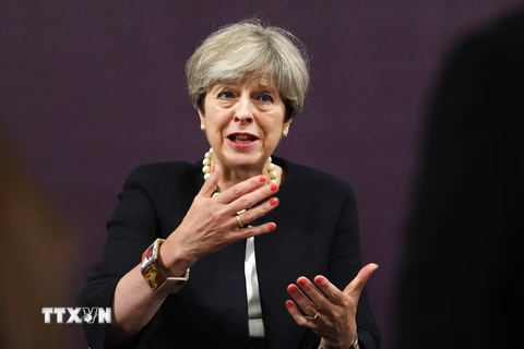 Thủ tướng Anh Theresa May trong bài phát biểu tại London. (Nguồn: EPA/TTXVN)