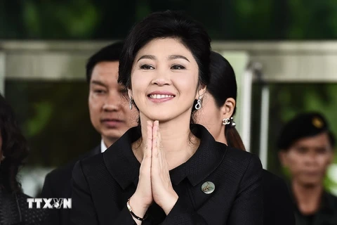 Cựu Thủ tướng Thái Lan Yingluck Shinawatra tại tòa án ở Bangkok ngày 21/7. (Nguồn: AFP/TTXVN)