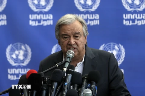 Tổng thư ký Antonio Guterres. (Nguồn: AFP/TTXVN)