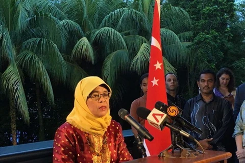 Bà Halimah Yacob. (Nguồn: Yahoo News Singapore/TTXVN)