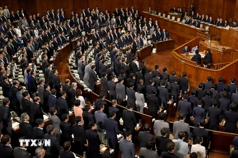  Toàn cảnh phiên họp của Hạ viện Nhật Bản ở Tokyo ngày 2/6. (Nguồn: AFP/TTXVN)