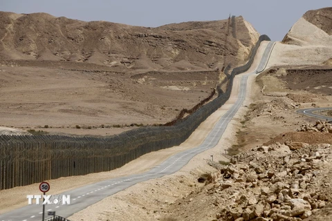 Khu vực biên giới giữa Ai Cập-Israel. (Nguồn: AFP/TTXVN)
