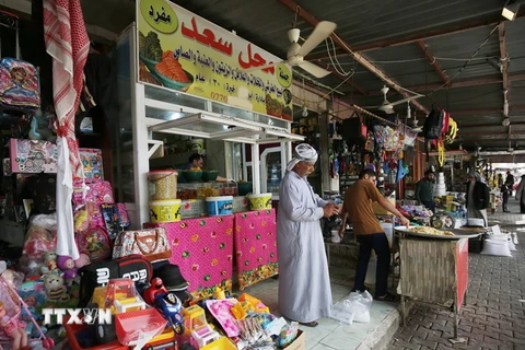Một khu chợ tại Kirkuk ở miền bắc Iraq ngày 26/9. (Nguồn: AFP/TTXVN)