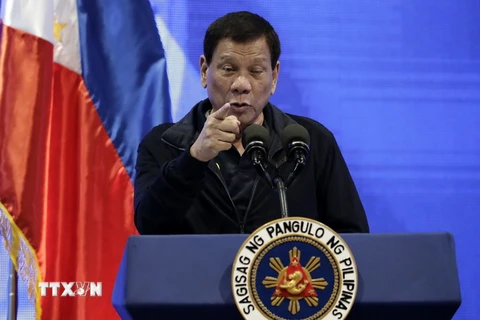 Tổng thống Rodrigo Duterte8. (Nguồn: EPA/TTXVN)