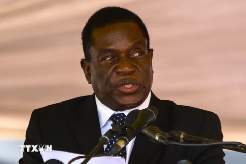 Ông Emmerson Mnangagwa tại một sự kiện ở Harare, Zimbabwe ngày 7/1. (Nguồn: AFP/TTXVN)