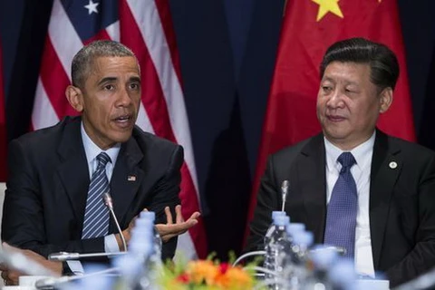 Ông Tập Cận Bình và ông Barack Obama trong cuộc gặp năm 2015. (Nguồn: AP)