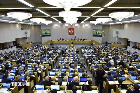 Toàn cảnh một phiên họp Quốc hội Nga ở Moskva. (Ảnh minh họa. Nguồn: AFP/TTXVN)