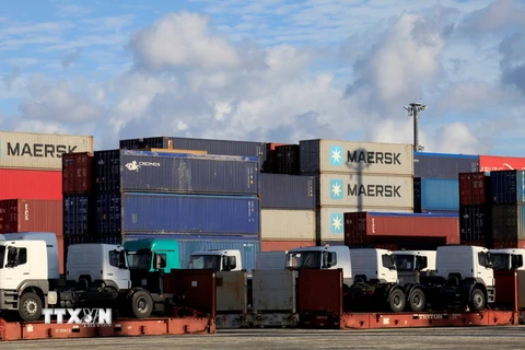 Các con​tainer hàng hóa tại cảng Mariel, Cuba. (Nguồn: AFP/TTXVN)
