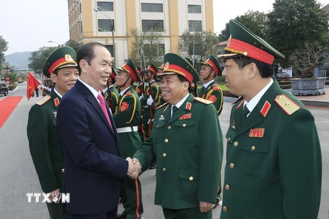 [Video] Chủ tịch nước Trần Đại Quang thăm và làm việc với Quân khu I