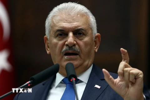 Thủ tướng Thổ Nhĩ Kỳ Binali Yildirim phát biểu tại cuộc họp ở Ankara ngày 31/10. (Nguồn: AFP/TTXVN)