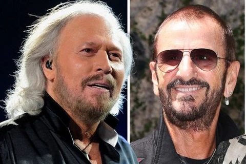 Ringo Starr (phải) và Barry Gibb. (Nguồn: Getty)